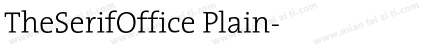 TheSerifOffice Plain字体转换